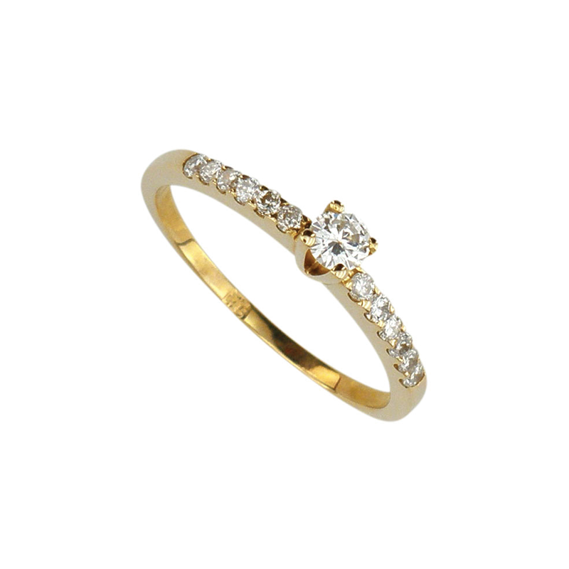 Годежен пръстен от злато с диаманти 888296