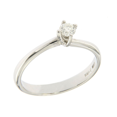 Годежен пръстен от бяло злато с диамант 119