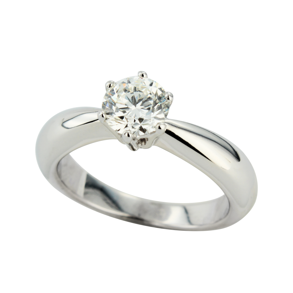 Годежен пръстен от бяло злато с диамант 310001