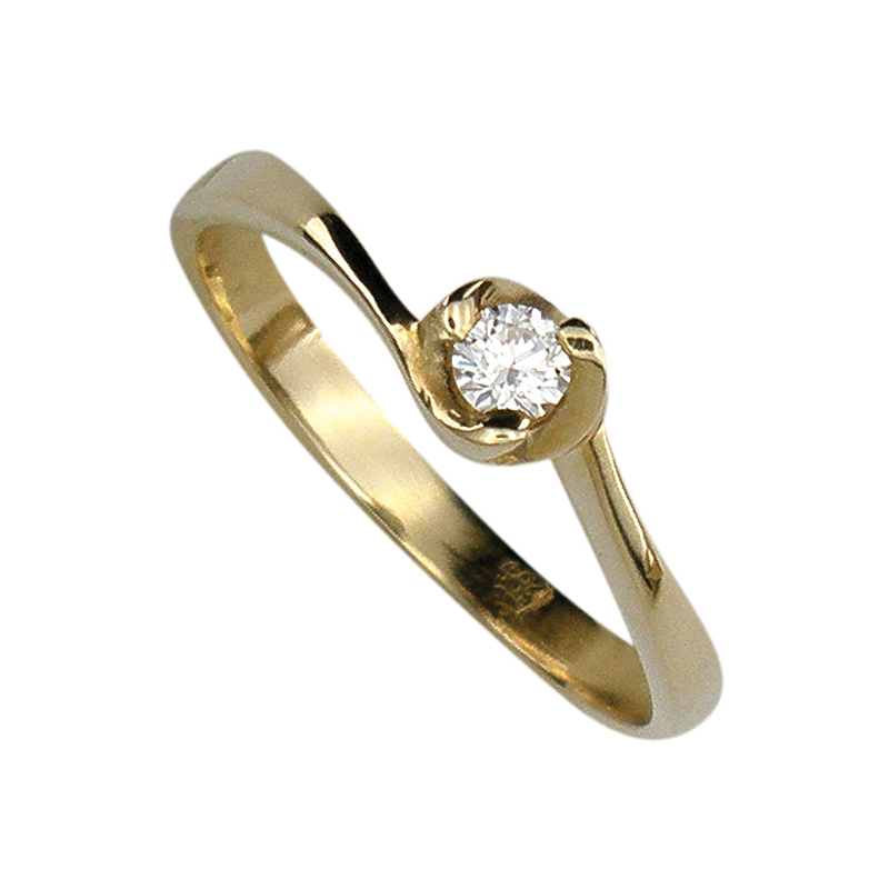 Годежен пръстен от злато с диамант 81590