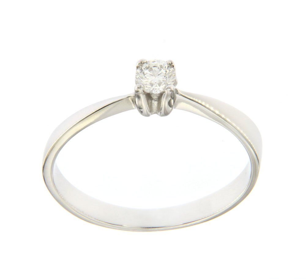 Годежен пръстен от бяло злато с диаманти 80279