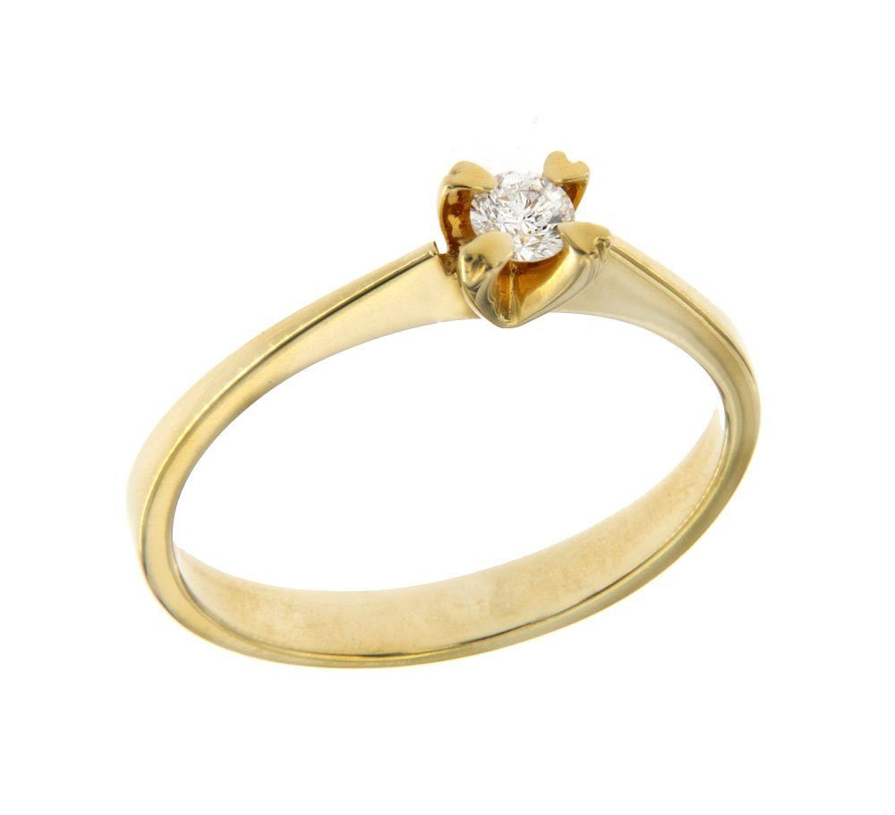 Златен годежен пръстен с диамант 889630