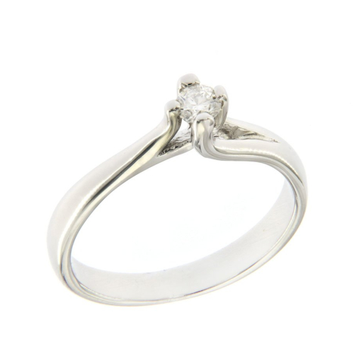 Годежен пръстен от бяло злато с диамант 888320