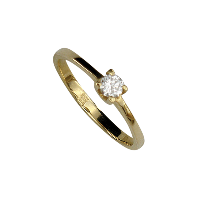 Годежен пръстен от злато с диамант 100028