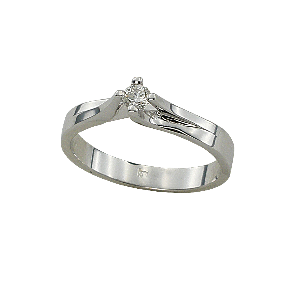 Годежен пръстен от бяло злато с диамант 889026