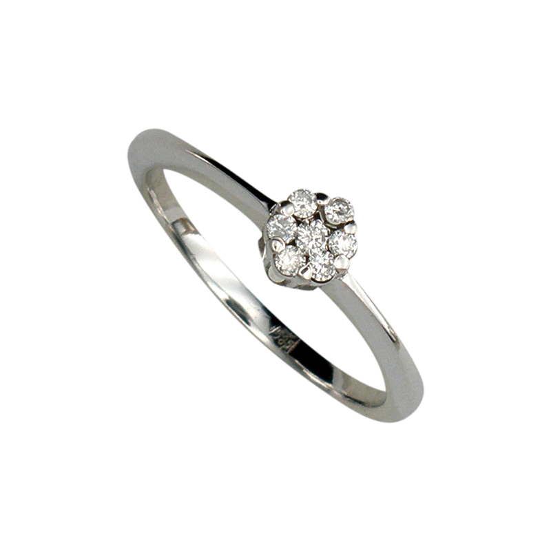 Златен пръстен с диаманти 888391