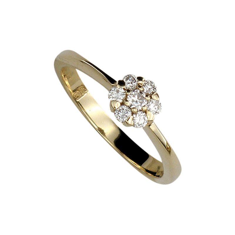 Златен пръстен с диаманти 81584