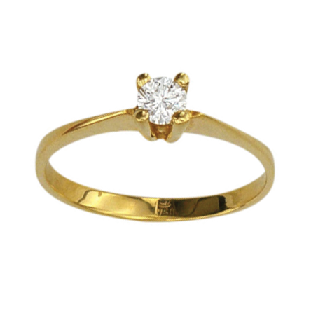 Годежен пръстен от злато с диамант 81252